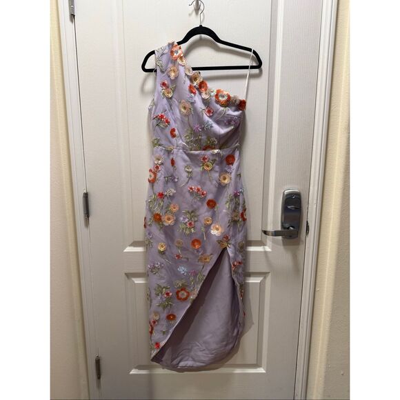 Elliatt Naya One Shoulder Midi Dress in Purple Cocktail Party Dress size S NWT - Picture 6 of 9
